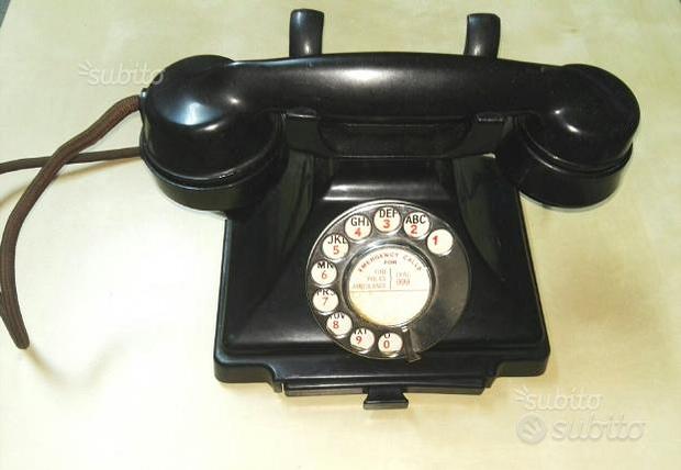 Telefono antico a rotella