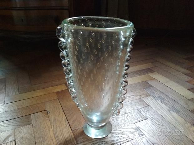 Vaso in vetro di Murano con bolle
